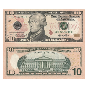 us 10 dollars banknote